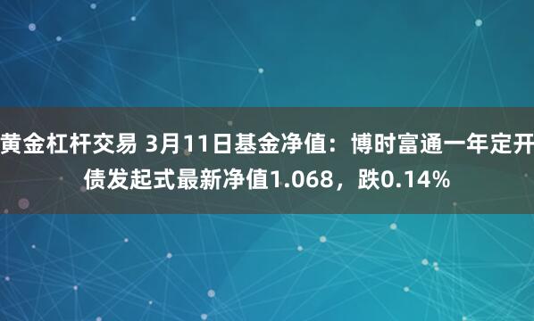 黄金杠杆交易 3月11日基金净值：博时富通一年定开债发起式最新净值1.068，跌0.14%