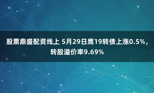 股票鼎盛配资线上 5月29日鹰19转债上涨0.5%，转股溢价率9.69%