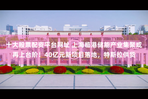十大股票配资平台网址 上海临港储能产业集聚或再上台阶！40亿元新项目落地，特斯拉供货