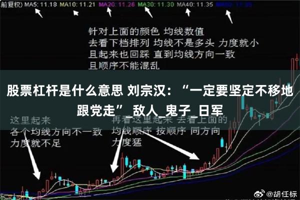 股票杠杆是什么意思 刘宗汉：“一定要坚定不移地跟党走”_敌人_鬼子_日军